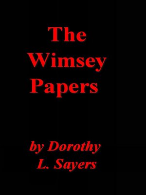 cover image of The Wimsey Papers